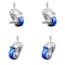 Service Caster 3 Inch Blue Polyurethane Wheel Swivel 3/8 Inch Threaded Stem Caster Brake, 2PK TS20S314-PPUB-BLUE-TLB-381615-2-S-2 - alternate 2